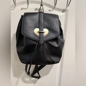 Love Moschino Black Heart Clasp Backpack